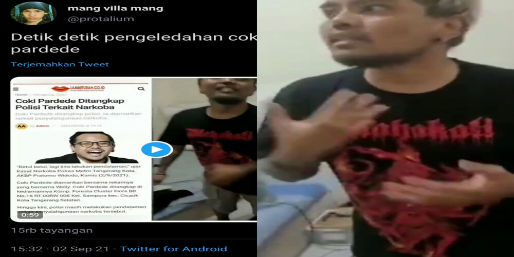 Detik-detik Video Diduga Penangkapan Coki Pardede Tersebar di Media Sosial