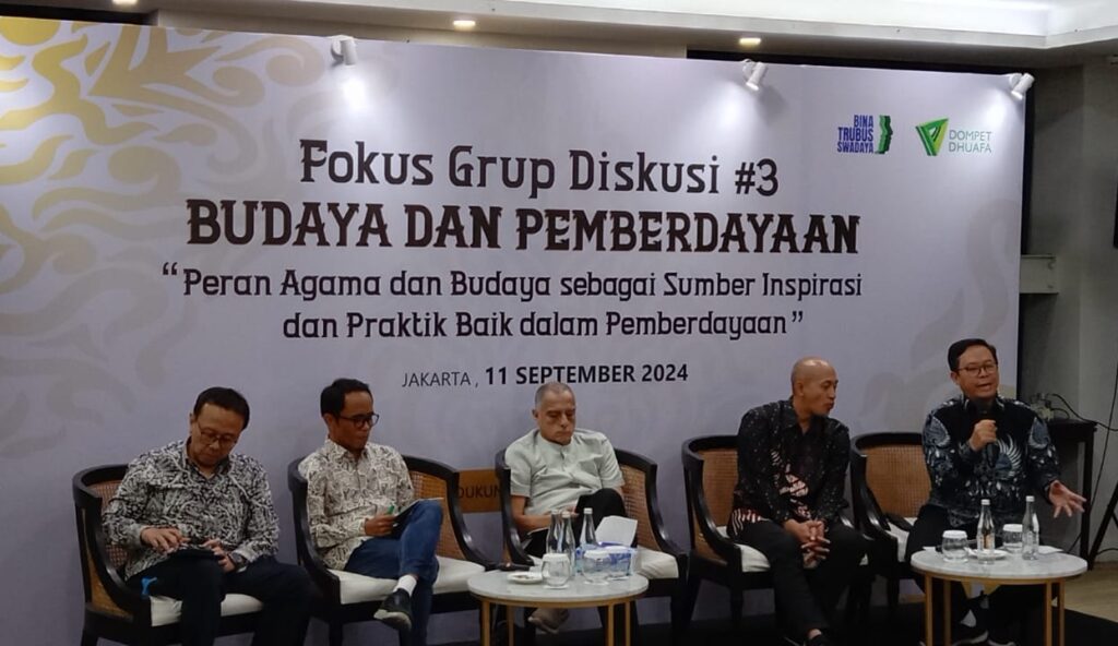 Dompet Dhuafa dan Bina Trubus Swadaya mengadakan Focus Group Discussion (FGD) Peran Agama dan Budaya.