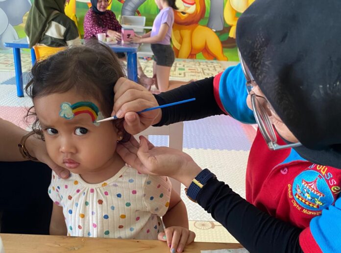 Face Painting, tren yang bisa didapat cuma-cuma di Kids Playground Aston Kartika Grogol