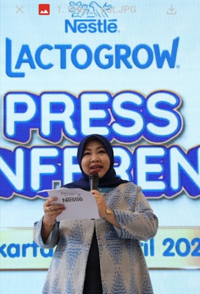 Direktur Corporate Affairs & Sustainability PT Nestle Indonesia, Sufintri Rahayu, Nestle Lactogrow inisiasi Kampanye