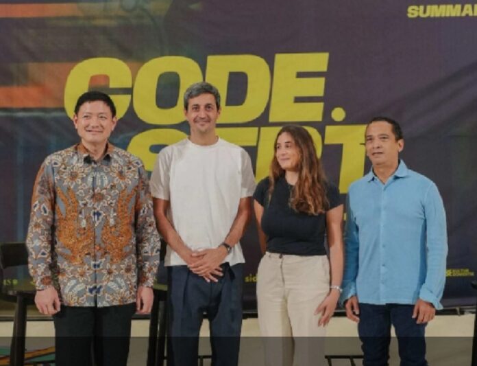Ki-ka : Chairman JF3, Soegianto Nagaria, Founder DRP Paris, Borris Vey, Sara Fossat, Brand Manager Streetwear Prancis, Didi Arifin, Pembina Atlet Skateboard Indonesia  gaungkan DRP Jakarta lewat JF3 dan DRP Paris sebagai perhelatan mode dunia ikonik, dan lengkap.