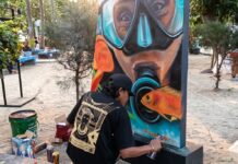 Jembatan Cinta Pulau Tidung Bersolek Mural Sambut Hari Pariwisata Dunia